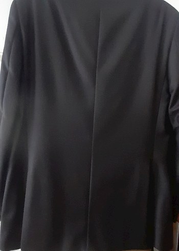 Siyah Erkek Düğmeli Notch Yaka Takım Elbise - Görsel 10