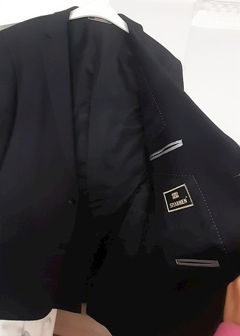 Düğmeli Siyah Erkek Takım Elbise - Görsel 5