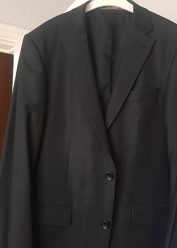 Düğmeli Siyah Erkek Takım Elbise - Görsel 2