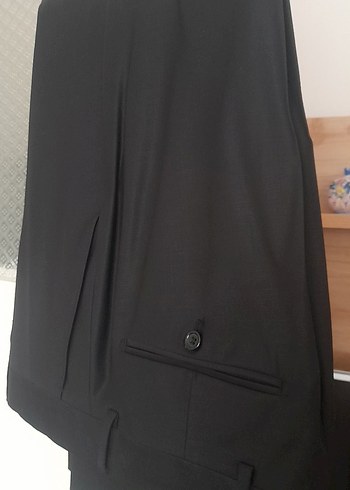 Düğmeli Siyah Erkek Takım Elbise - Görsel 8