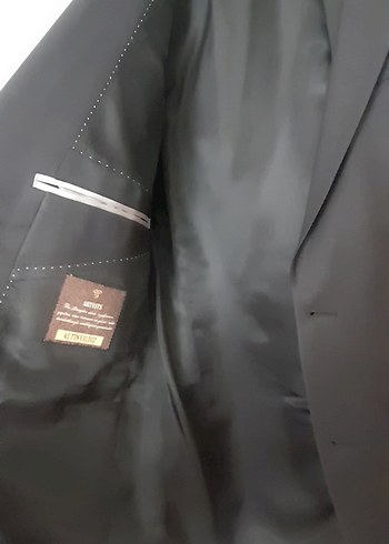 Düğmeli Siyah Erkek Takım Elbise - Görsel 6