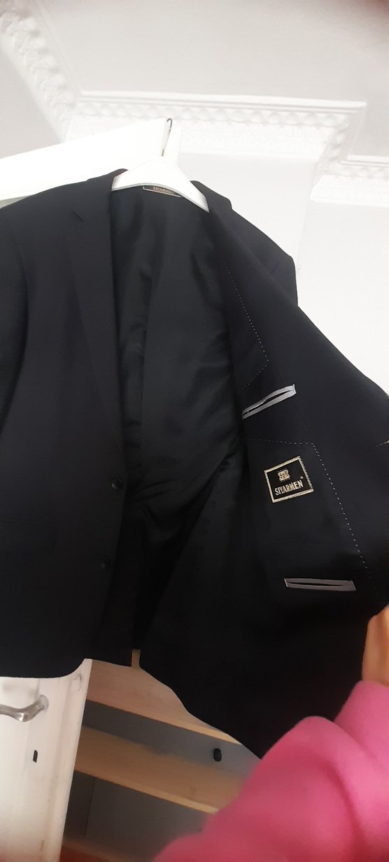 Düğmeli Siyah Erkek Takım Elbise - Görsel 5