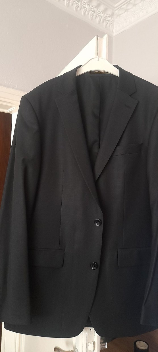 Düğmeli Siyah Erkek Takım Elbise - Görsel 2