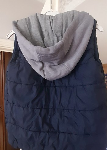 Düğmeli Erkek Çocuk Gri Street Wear Yelek - Görsel 6