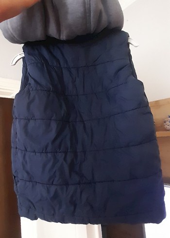 Düğmeli Erkek Çocuk Gri Street Wear Yelek - Görsel 5