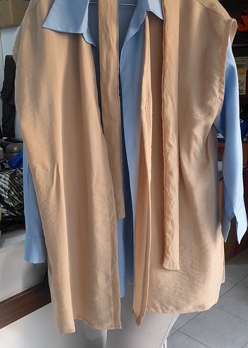 Bej Kemerli Uzun Kollu Kadın Takım - Görsel 7