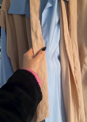 Bej Kemerli Uzun Kollu Kadın Takım - Görsel 5