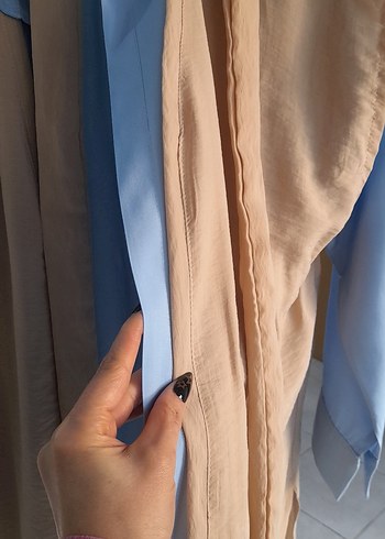 Bej Kemerli Uzun Kollu Kadın Takım - Görsel 9