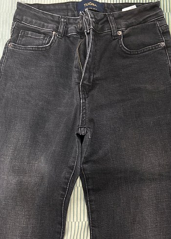 38 Beden gri Renk Gri Kot Kadın Denim İspanyol Paça Jean