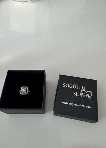 Sterling silver Sogutlu Silver Gri Tasli Kadin Yuzuk