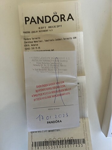 Beden gri Renk Orjinal Pandora bileklik Sertifikalı