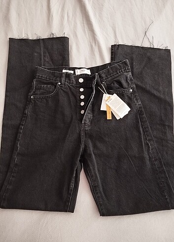 Mango yüksek bel wide leg jean
