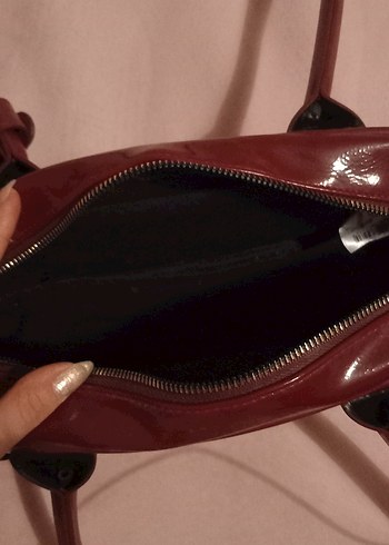 Bordo Parlak  Kadın Çanta - Görsel 7