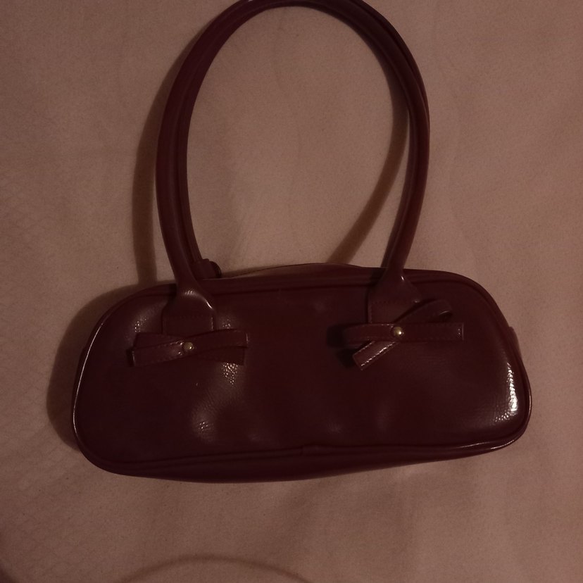 Bordo Parlak  Kadın Çanta - Görsel 5