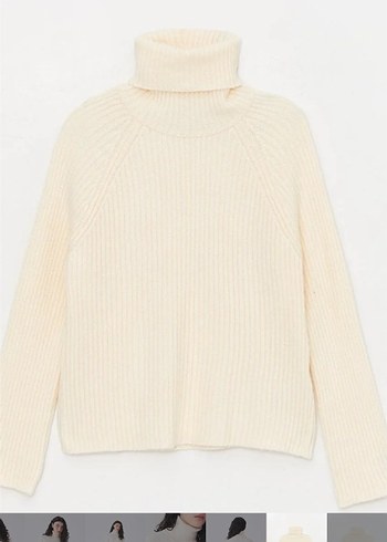 Kadın Boğazlı Triko Kazak - Görsel 4