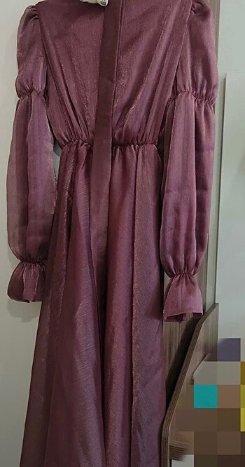 xl Beden pembe Renk Tesettür abiye elbise