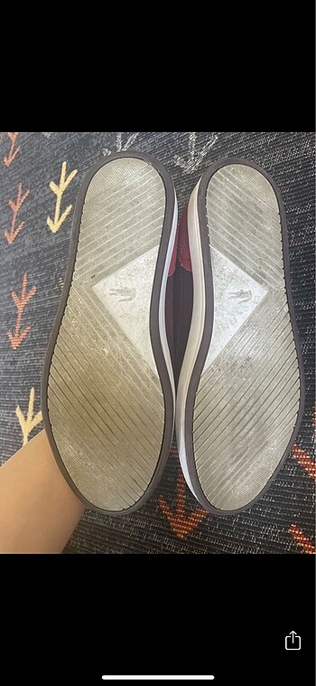 37 Beden bordo Renk Lacoste spor ayakkabı