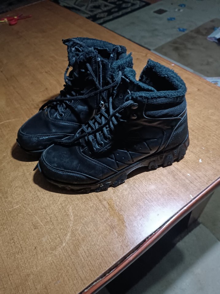 Erkek Siyah Spor Botlar Velcro Kapatmalı - Görsel 2