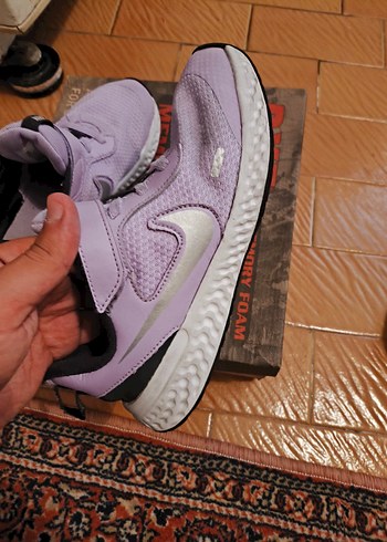 Mor Desenli Kız Çocuk Spor Ayakkabı - Görsel 5