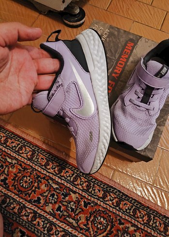 Mor Desenli Kız Çocuk Spor Ayakkabı - Görsel 6