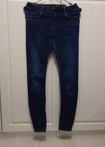 Zara Koyu Mavi Dar Kesim Denim Jean