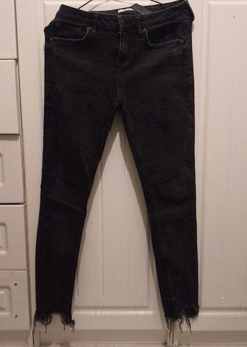 Zara Siyah Yuksek Bel Skinny Jean