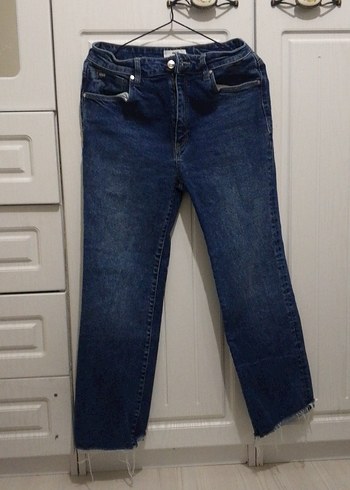 Mavi Koyu Mavi Yuksek Bel Denim Jean