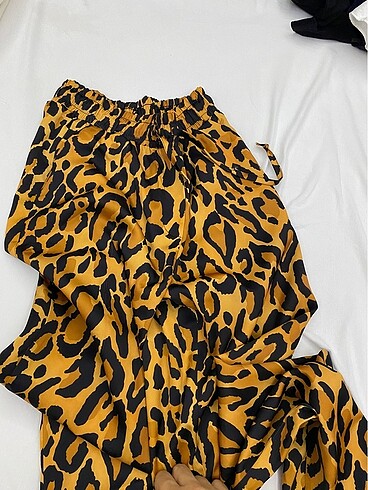 s Beden kahverengi Renk Leopar pantolon