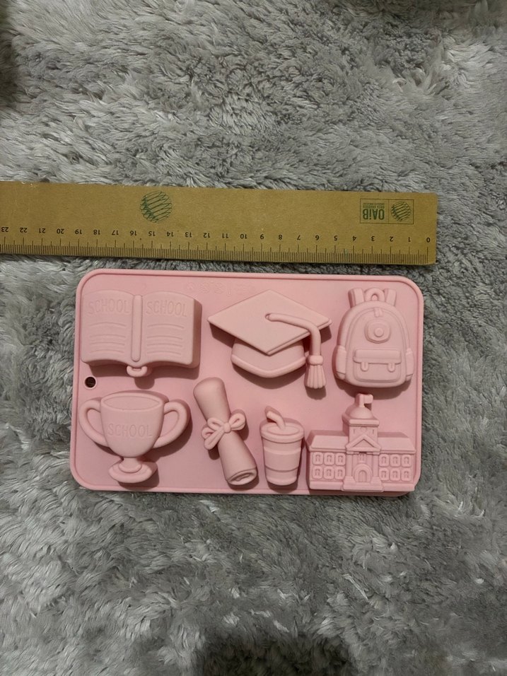 Pastel Pembe Mezuniyet Temalı Kek Kalıbı - Görsel 2