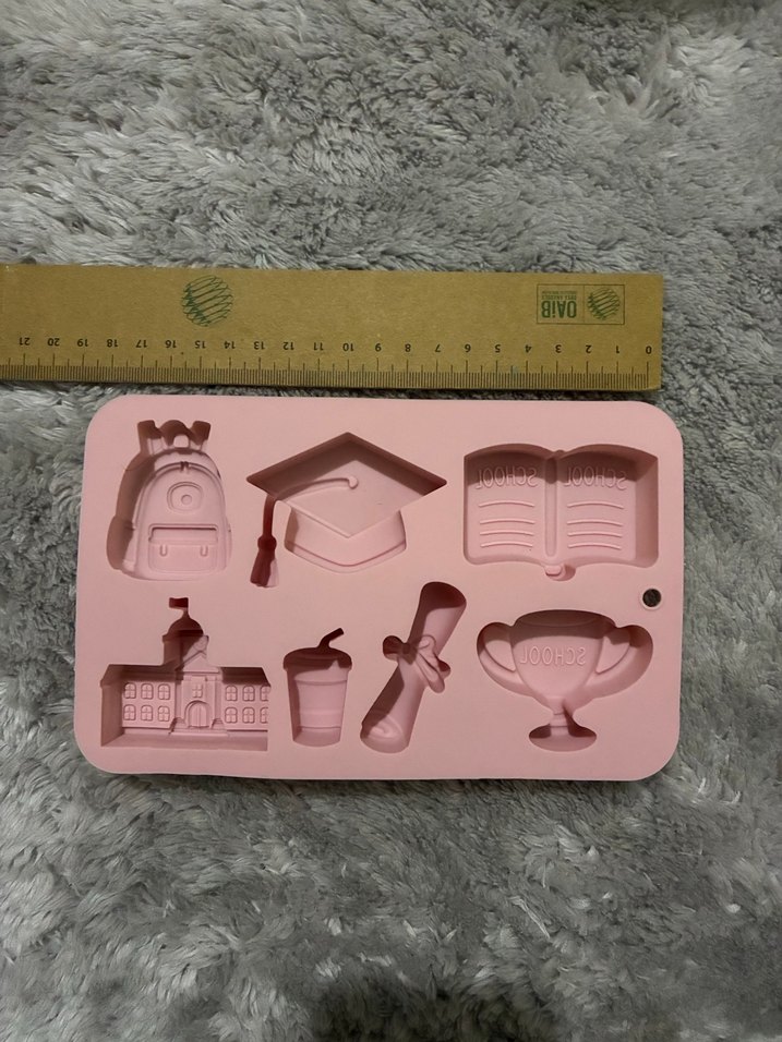 Pastel Pembe Mezuniyet Temalı Kek Kalıbı - Görsel 3