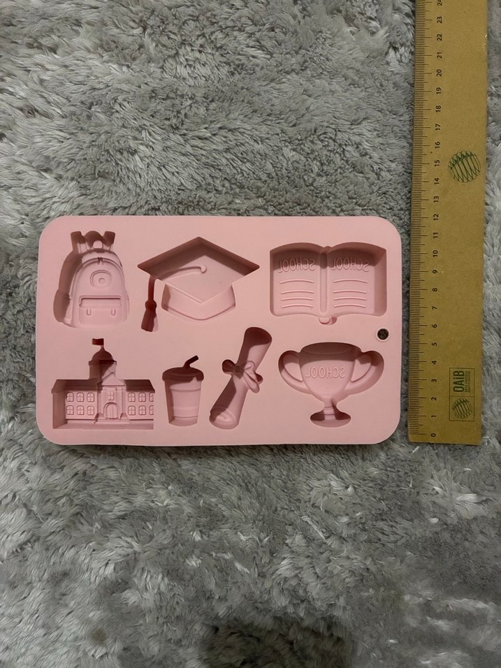 Pastel Pembe Mezuniyet Temalı Kek Kalıbı - Görsel 4