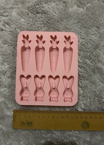 Pembe Havuç ve Tavşan Silikon Kek Kalıbı - Görsel 4