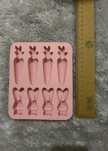 Pembe Havuç ve Tavşan Silikon Kek Kalıbı - Görsel 3