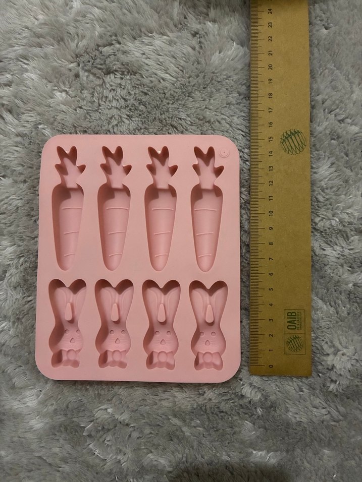 Pembe Havuç ve Tavşan Silikon Kek Kalıbı - Görsel 3