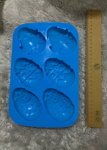 Mavi Silikon Yumurta Şekilli Kek Kalıbı - Görsel 3