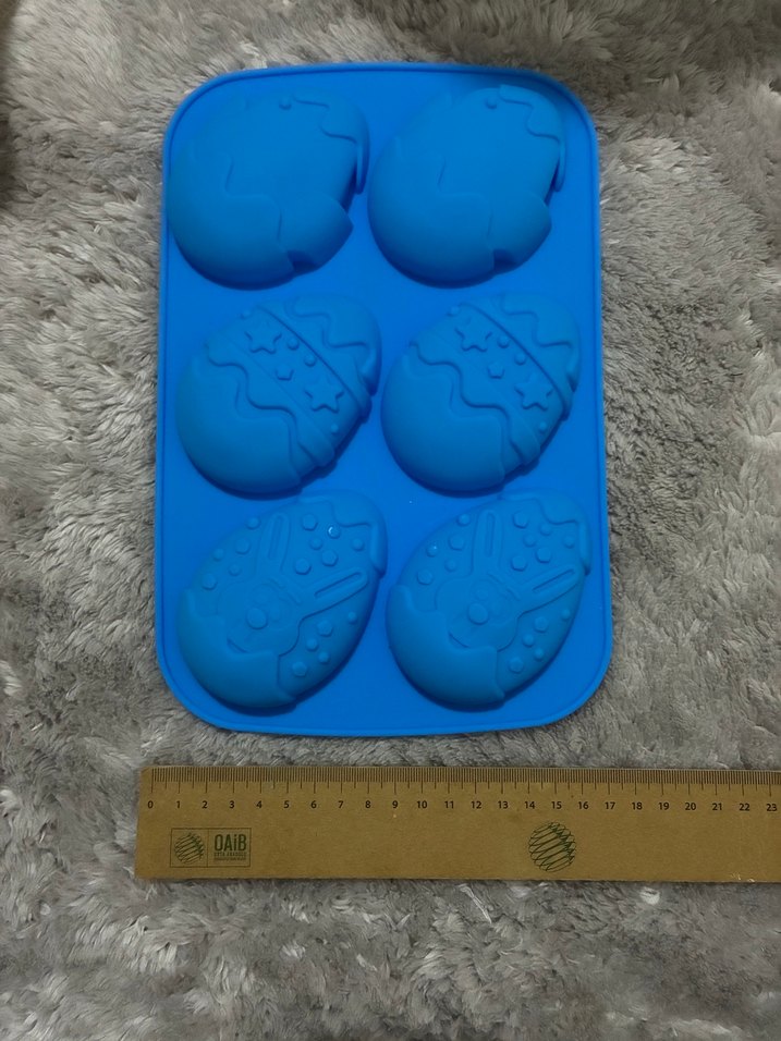 Mavi Silikon Yumurta Şekilli Kek Kalıbı - Görsel 5