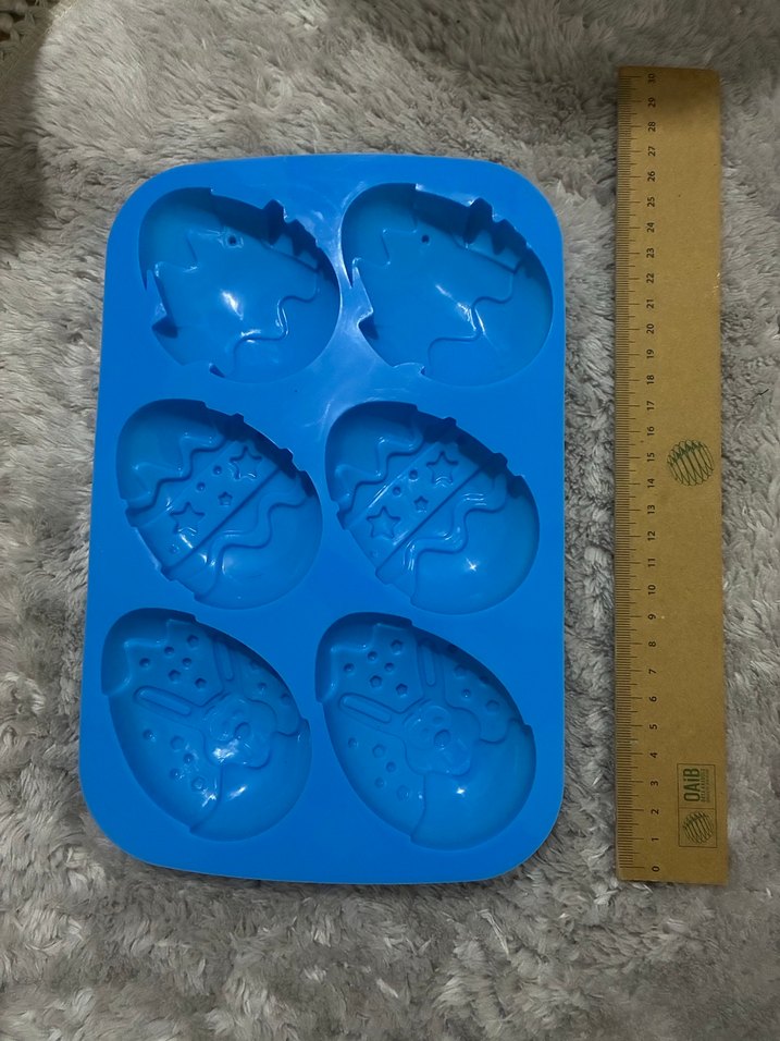 Mavi Silikon Yumurta Şekilli Kek Kalıbı - Görsel 3