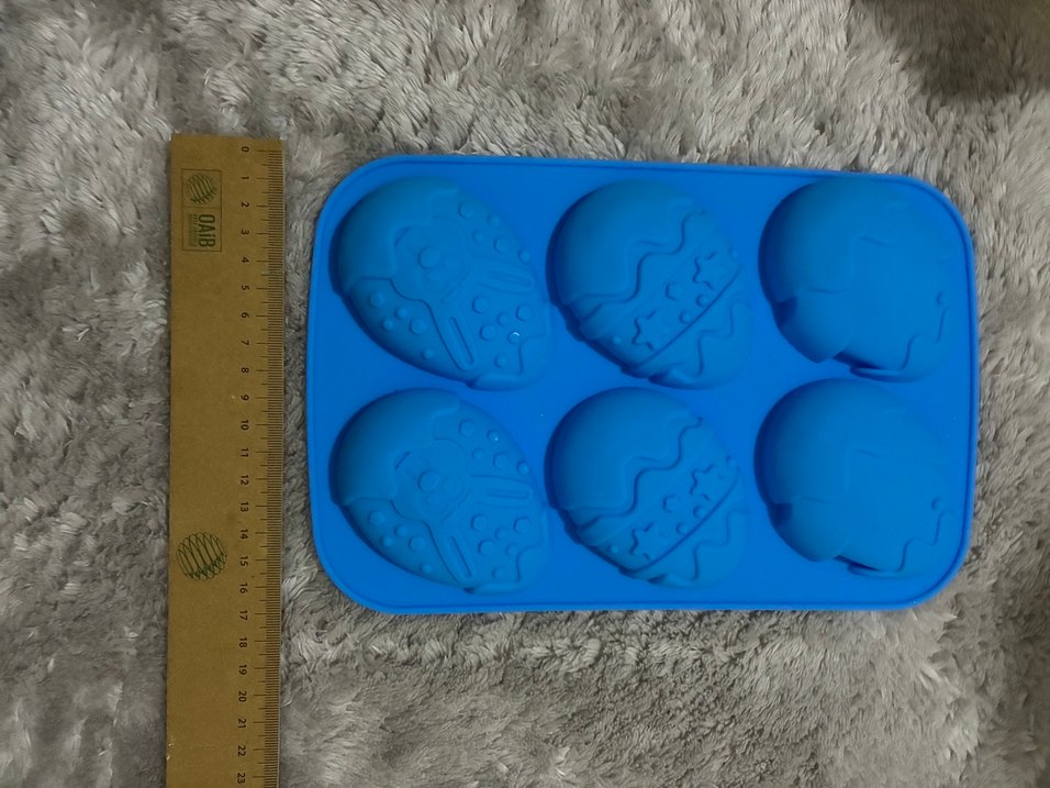 Mavi Silikon Yumurta Şekilli Kek Kalıbı - Görsel 2