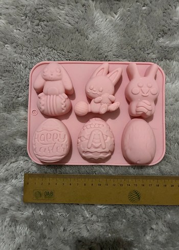 Pembe Pastel Tavşan ve Yumurta Kek Kalıbı - Görsel 2