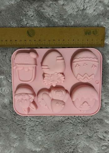 Paskalya Temalı Pembe Silikon Kek Kalıbı - Görsel 6