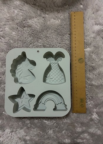 Gri Silikon 4 Parça Kek Kalıbı - Görsel 4