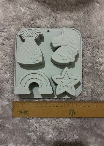 Gri Silikon 4 Parça Kek Kalıbı - Görsel 2