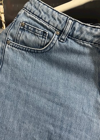 Kadın Ayak Bilek Lastikli İpli Kot Pantolon - Görsel 3