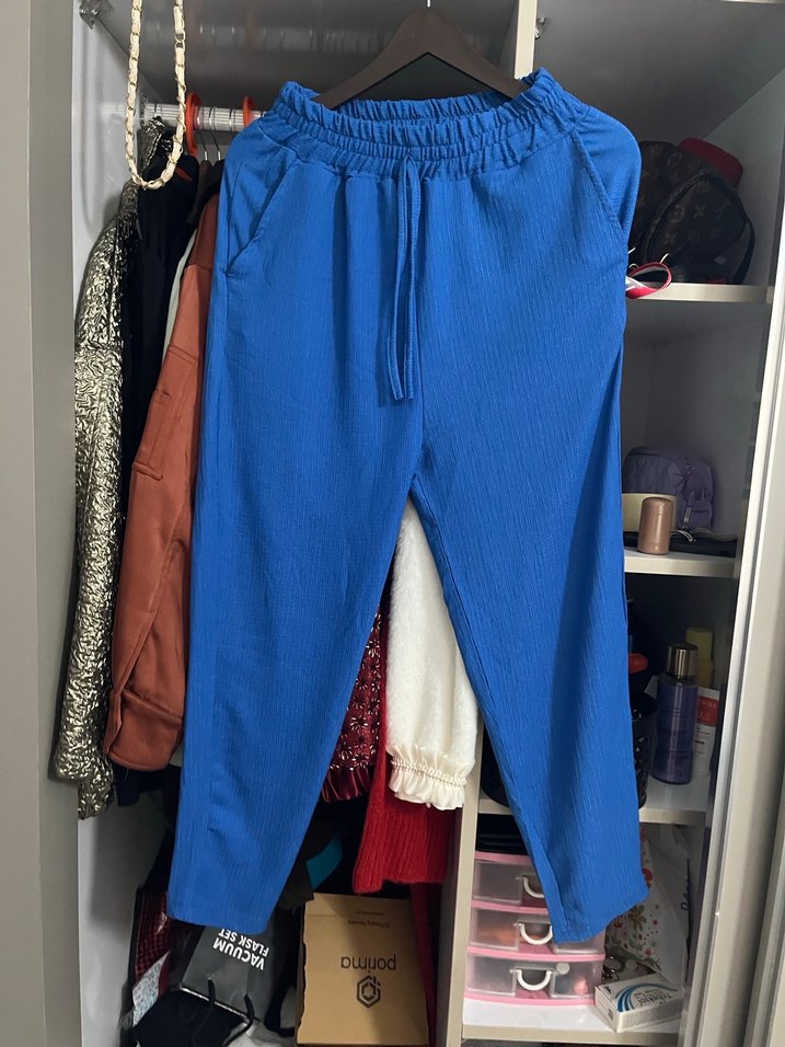 Mavi Yarım Kol Gömlek Alt Takım - Görsel 3