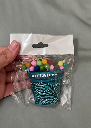Renkli Geleneksel Nazar Boncuğu Tabak Ve Kütahya Yazışı - Görsel 3