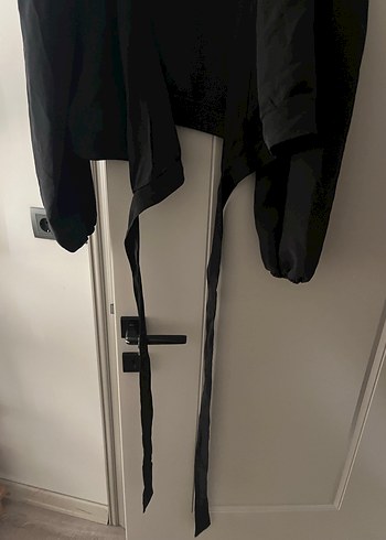 Siyah Yandan Bağlamalı Üst Alt Takım - Görsel 2