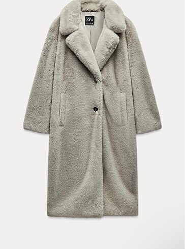 Zara suni kürk peluş kaban