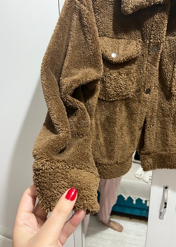 Trendyol & Milla Kahverengi Peluş Kadın Ceket