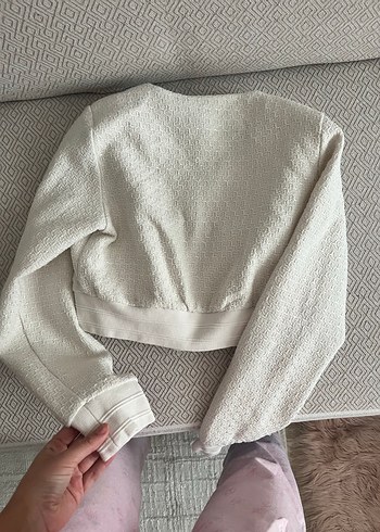 38 Beden Düğmeli Bej crop ceket