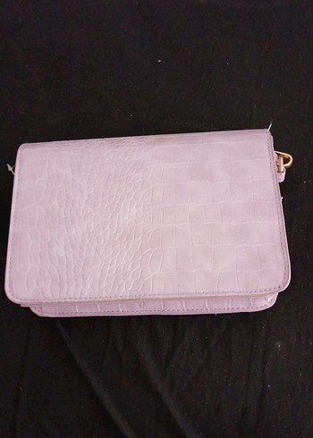 lila Deri Kemerli Kadın Clutch Çanta - Görsel 2